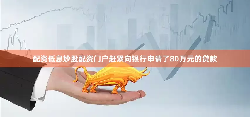 配资低息炒股配资门户赶紧向银行申请了80万元的贷款