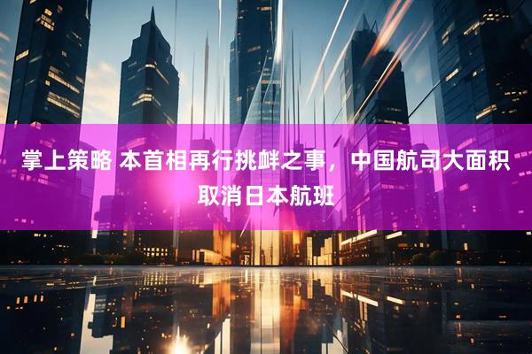 掌上策略 本首相再行挑衅之事，中国航司大面积取消日本航班